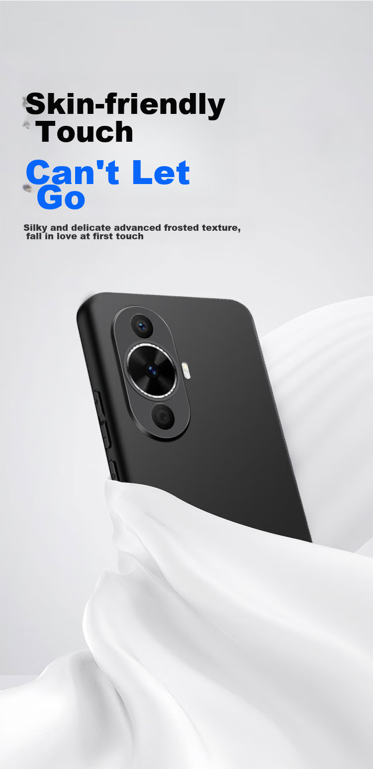 Чехол для Huawei Nova 12 Vitality Edition / Nova 11, KOOLIFE, черный, с защитой камеры, противоударный, TPU, простой стиль