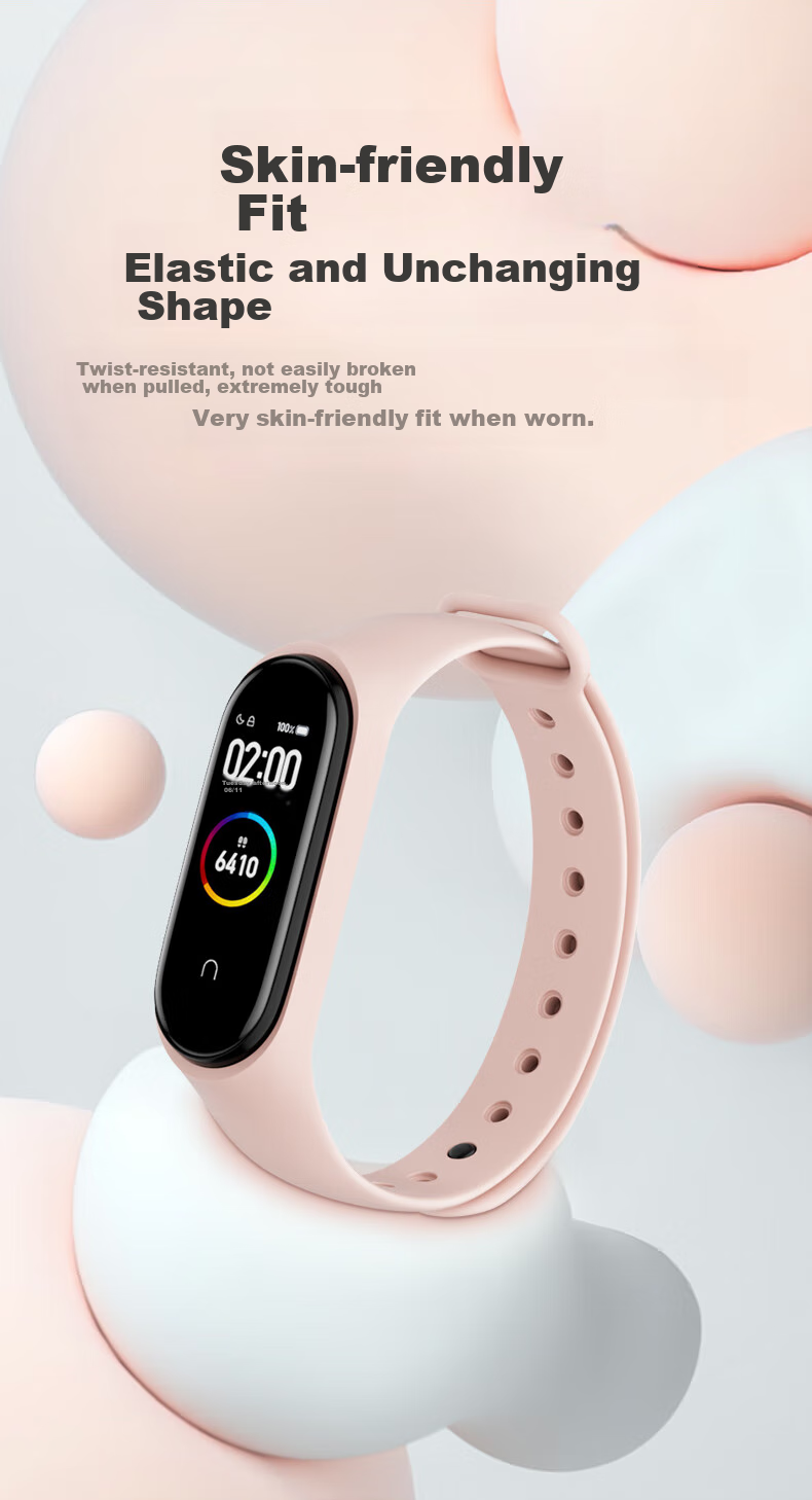 Ремешок CangHua для Xiaomi Mi Band 3/4, спортивный, черный, силиконовый, NFC