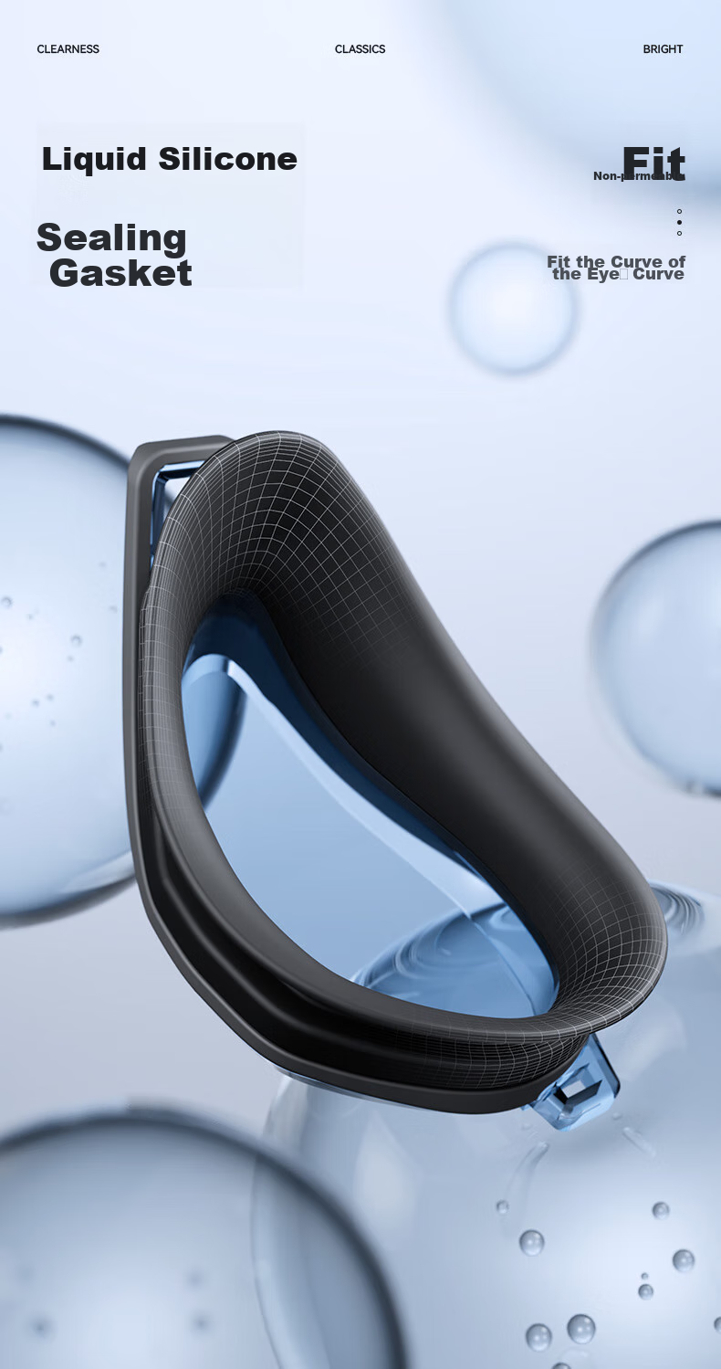 Очки для плавания Keep Swimming Goggles с антифогом, водонепроницаемые, профессиональные, для мужчин и женщин, модель 870, полуночно-синие