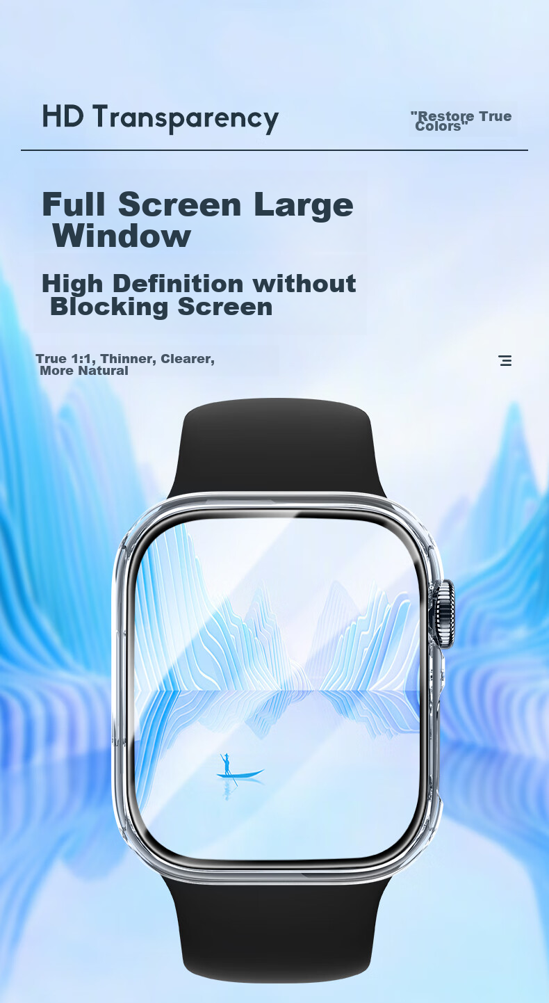 Защитный чехол BHO для Apple Watch Series 11/10, с защитным стеклом, полузакрытый, интегрированный чехол для iWatch S9/8/7/6/SE3/2, черный