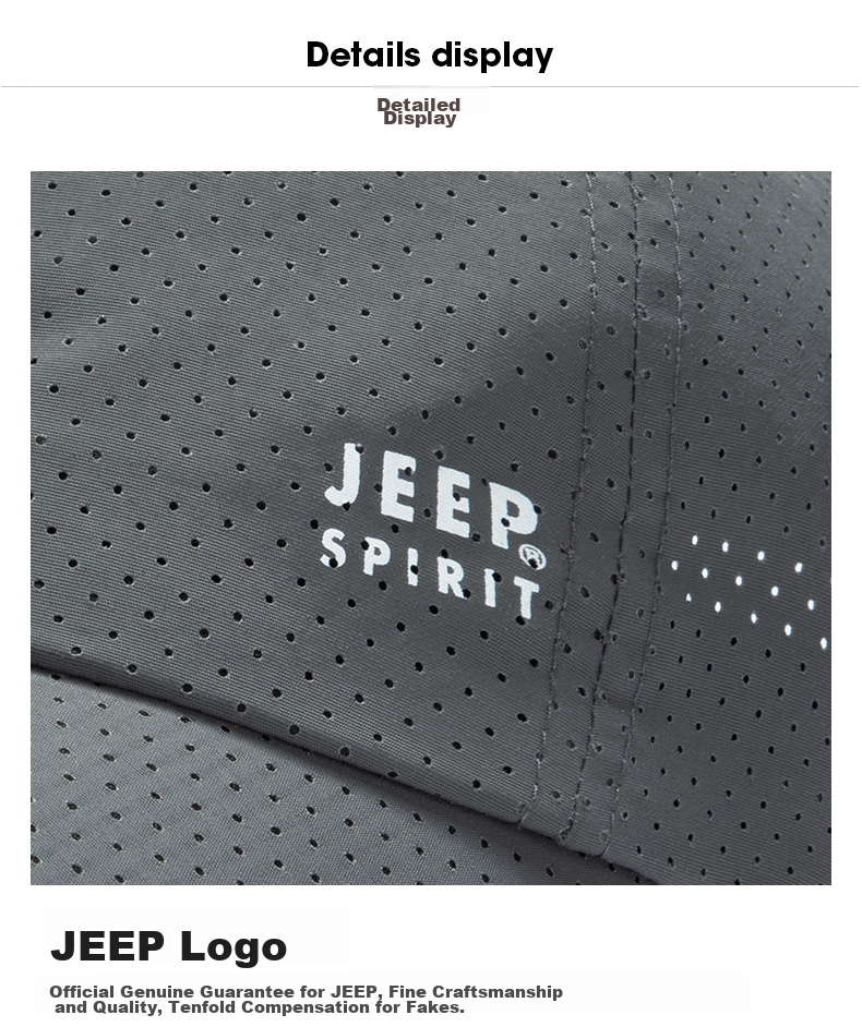 Кепка JEEP, бейсболка для мужчин и женщин, летняя, быстросохнущая, с сеткой, для спорта и отдыха, для хайкинга