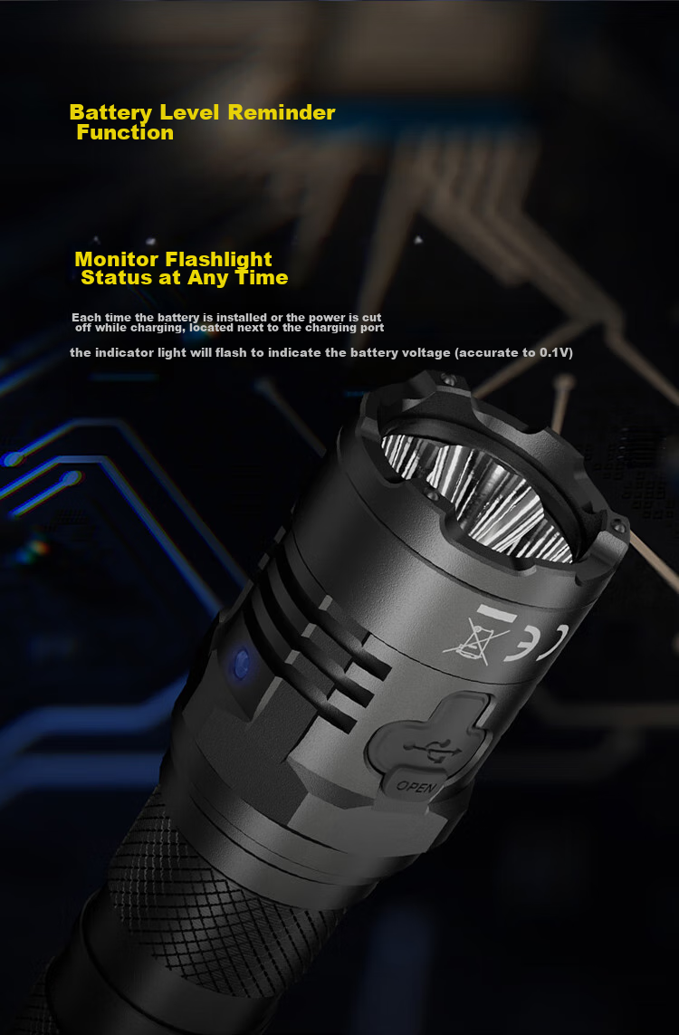 Тактический фонарь NITECORE P20iX с высокой яркостью, самооборона на открытом воздухе, стробоскоп одной кнопкой и стеклобой