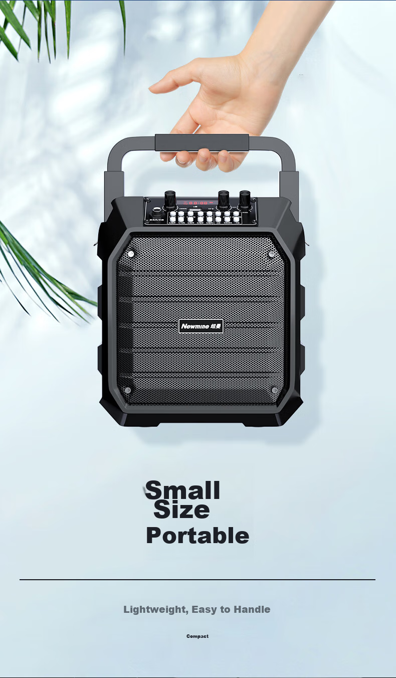 Портативная колонка Newmine K99, беспроводная, Bluetooth 5.0, с микрофоном, 17 Вт, 4000 мАч, 6.5 дюймов, черный