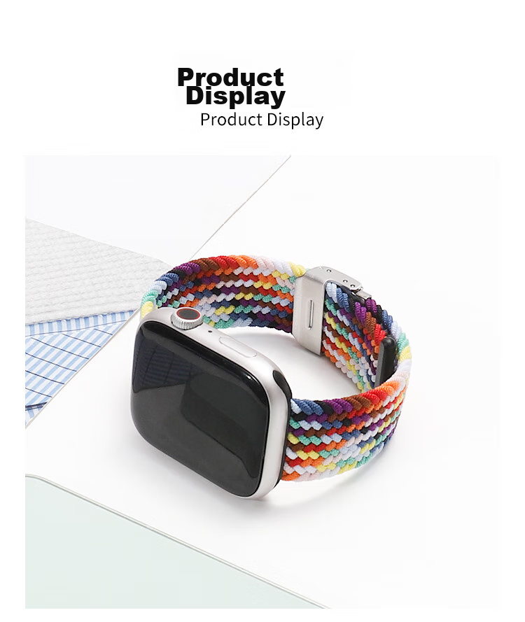 Ремешок MSSM для Apple Watch Series 11/Ultra 3/S10/9/8/SE3, нейлоновый плетеный, цвет "Камуфляж", размер 44/45/46/49 мм