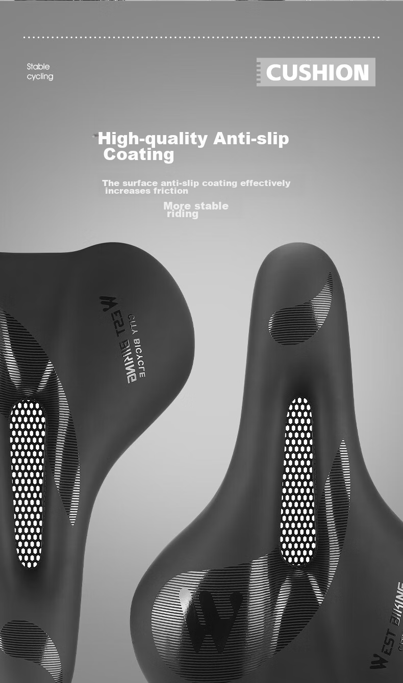Велосипедное седло WestBiking, ультрамягкое, удобное, подходит для горных и шоссейных велосипедов, универсальное полое дышащее седло, аксессуар для велосипеда