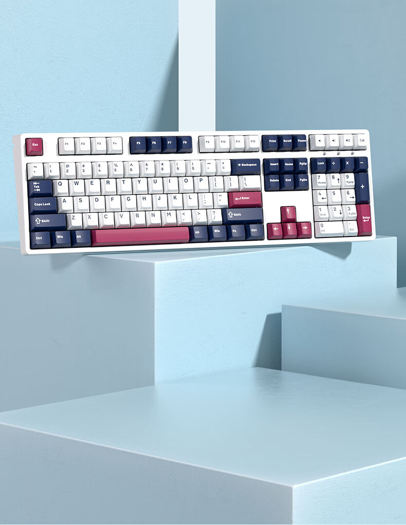 Механическая клавиатура ikbc Z108 Rose Knight, проводная, 108 клавиш, для офиса и игр, с красными переключателями