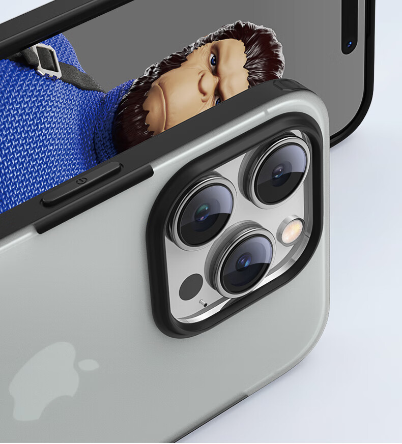 Чехол Lanxingxiansheng для iPhone 15 Pro Max, матовый, противоударный, ультратонкий, премиум серый