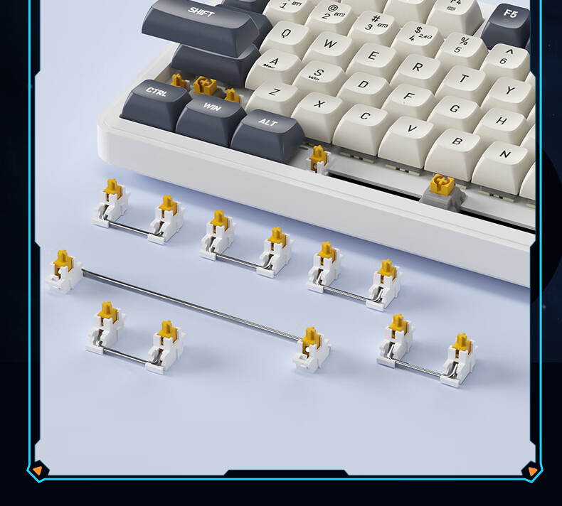 Механическая клавиатура Aigo AG98, игровая, офисная, RGB подсветка, три режима подключения, горячая замена, структура Gasket