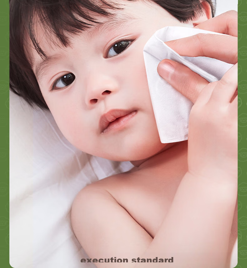 Детские влажные полотенца Deyou Soft Cotton Wipes, 80 шт. * 10 упаковок, одноразовые, утолщенные, для сухого и влажного использования, нежные салфетки для лица