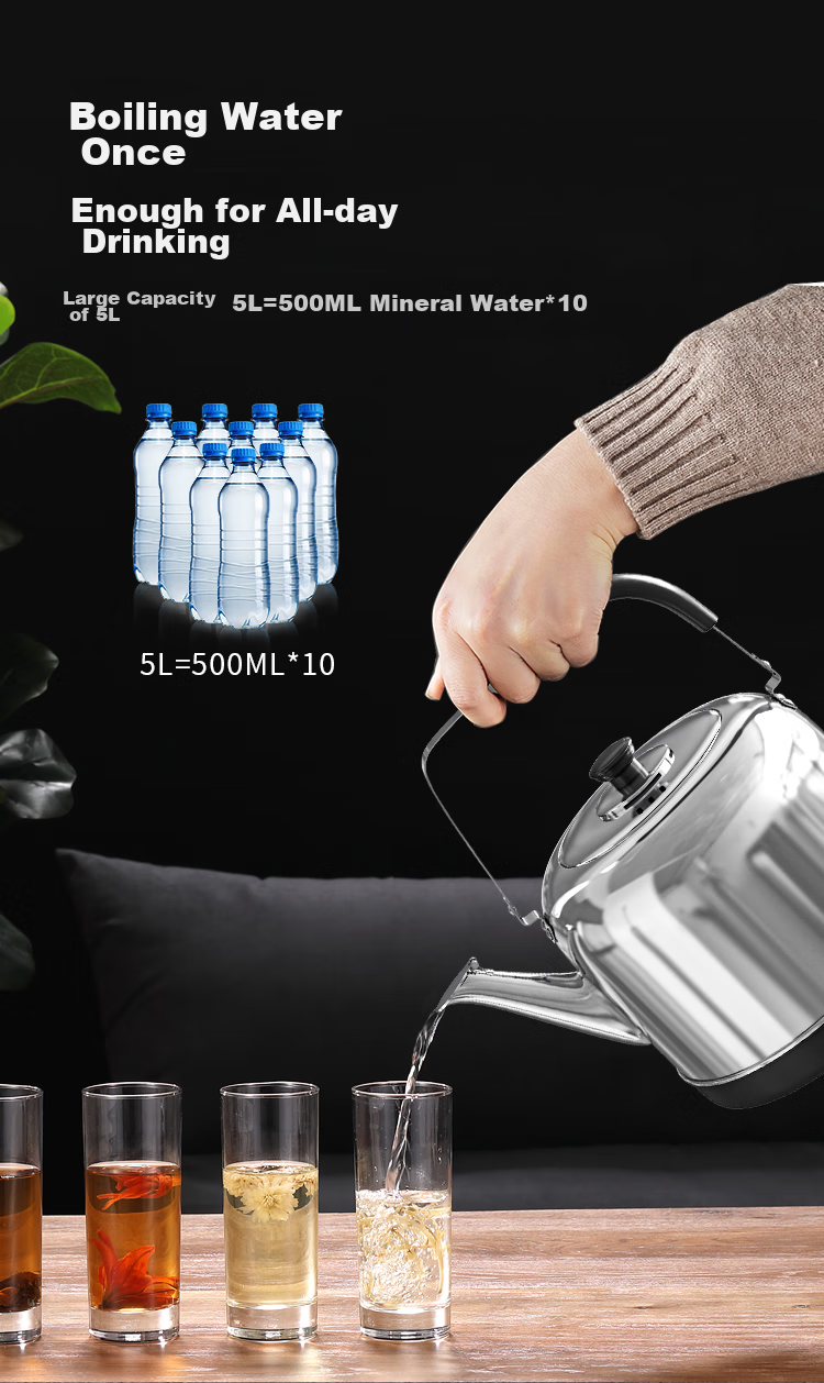 Электрический чайник MeiLing MH-A1550, 5 л, нержавеющая сталь 304, 1500 Вт
