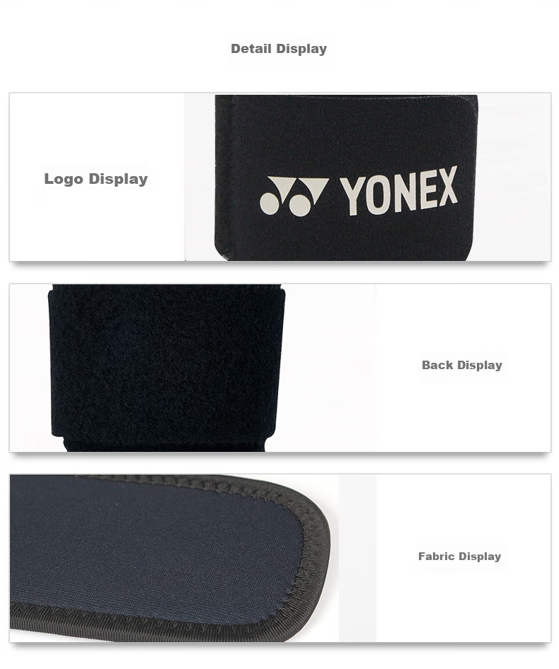 Напульсник спортивный YONEX MPS-07CR, для бадминтона, тенниса, баскетбола, фитнеса, бега, профессиональный, черный
