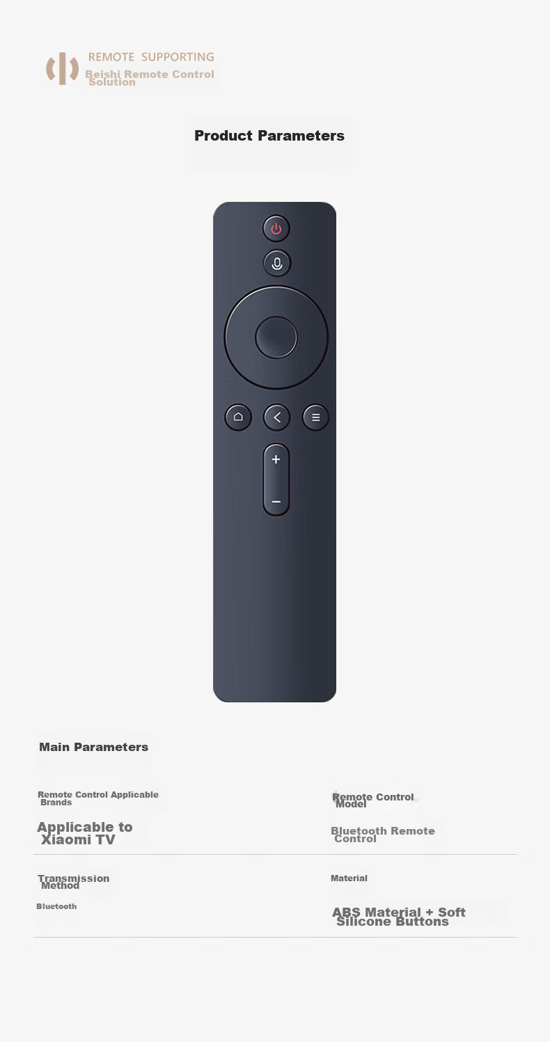 Пульт для телевизора Xiaomi Beishi, Bluetooth, черный, совместим с Xiaomi TV Box