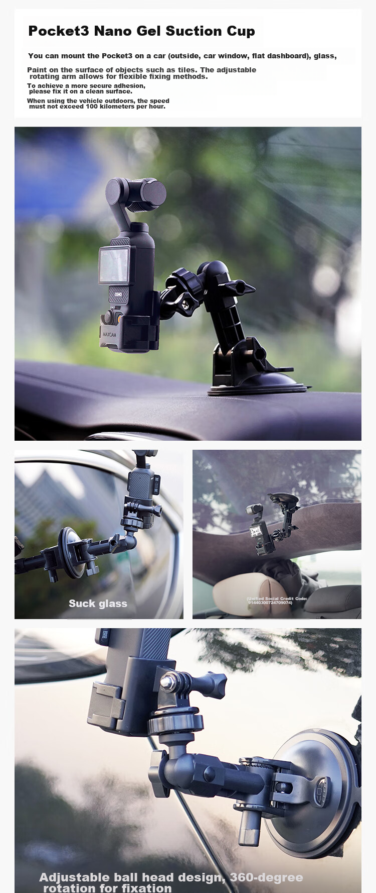 MAXCAM, портативный селфи-штатив для DJI Osmo Pocket 3, настольная подставка для видеоблогов, аксессуар