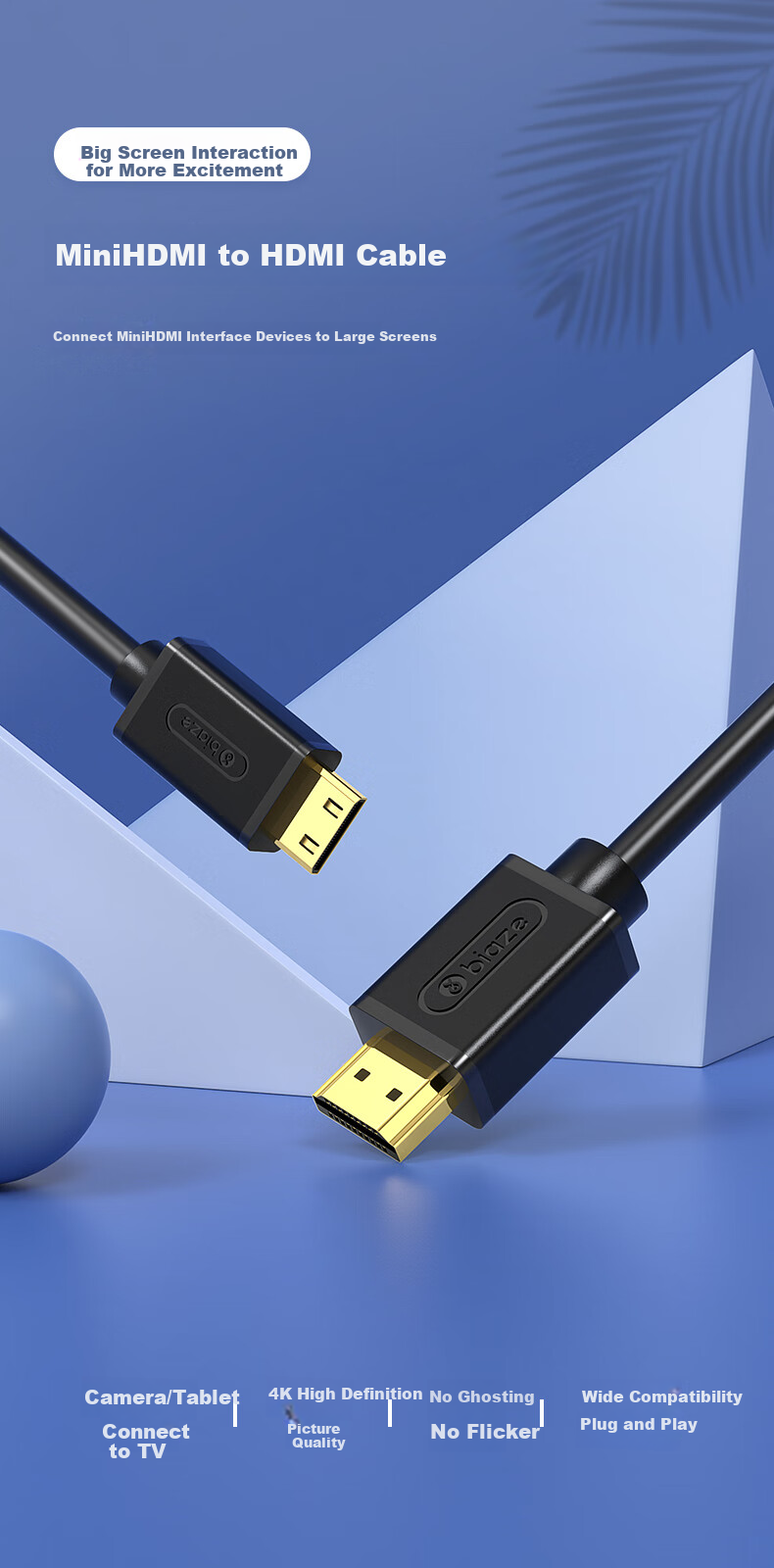 Кабель Mini HDMI - HDMI BIAZE