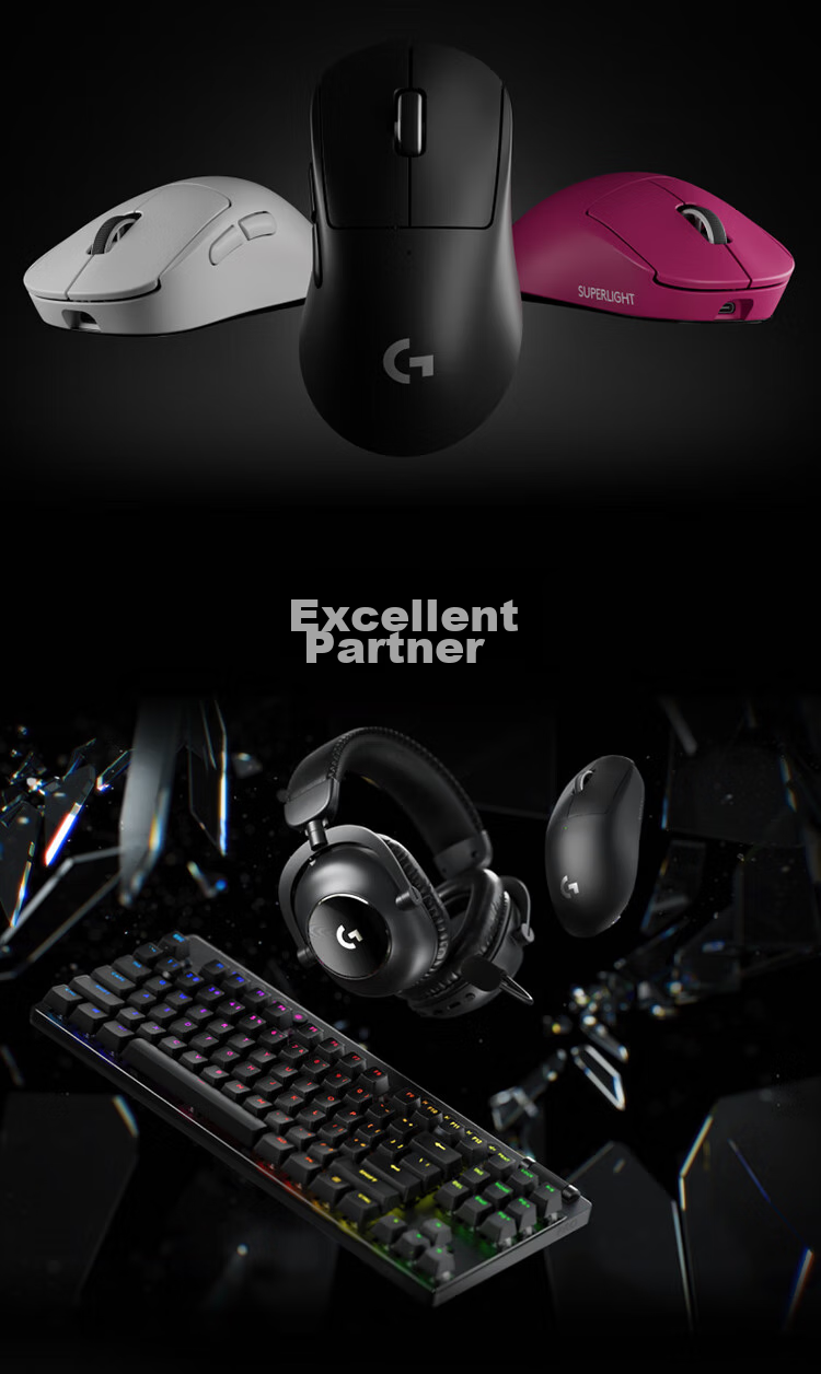 Беспроводная игровая мышь G PRO X SUPERLIGHT 2 DEX, 8K, 60г, эргономичный дизайн, профессиональная киберспортивная конфигурация, Eagle Eye (розовый)