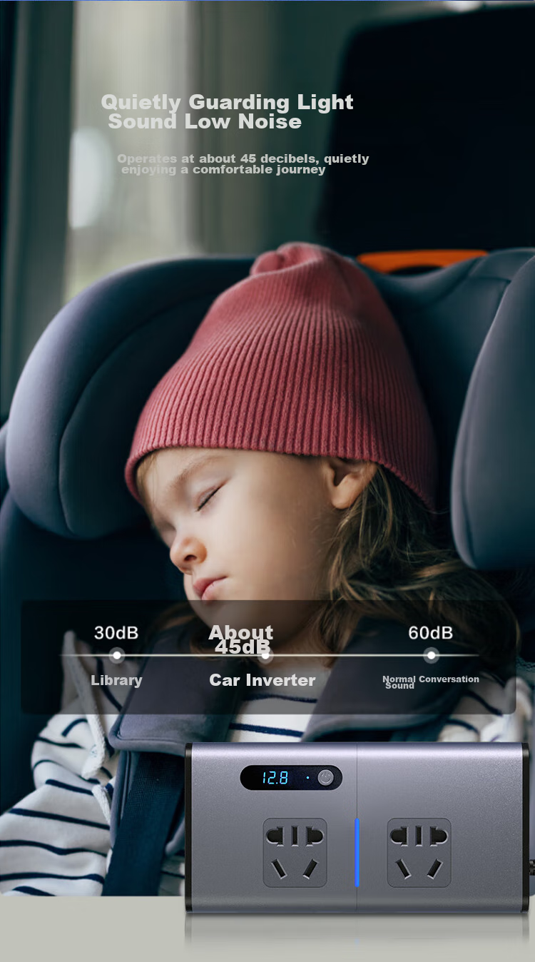 Автомобильный инвертор 12В-220В 200Вт