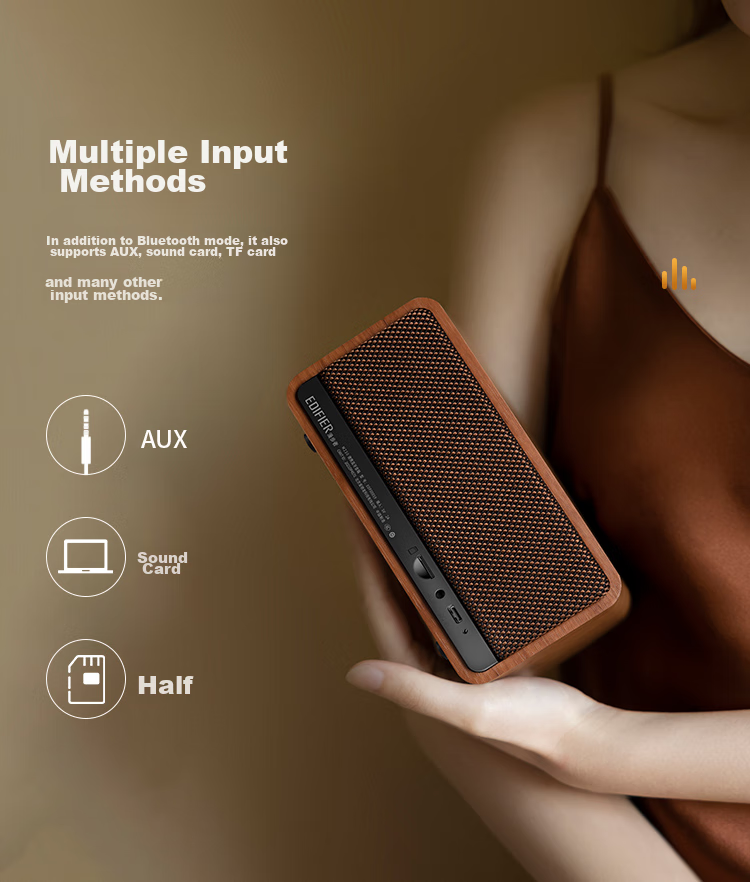 Портативная колонка EDIFIER M230 Limited Edition, ретро-дизайн, Bluetooth 5.0, деревянный корпус, подарочный набор