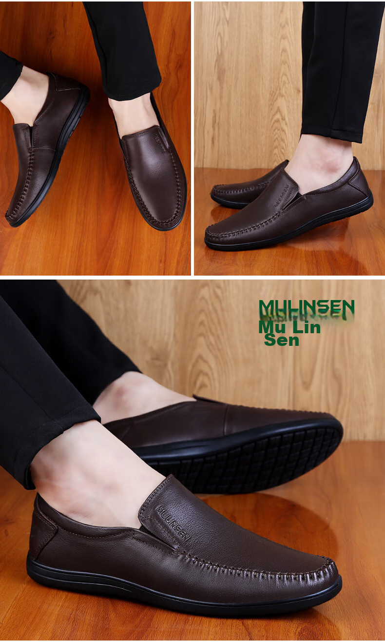 Мужские туфли MULINSEN, повседневные, слипоны, размер 40, черный, 21811058