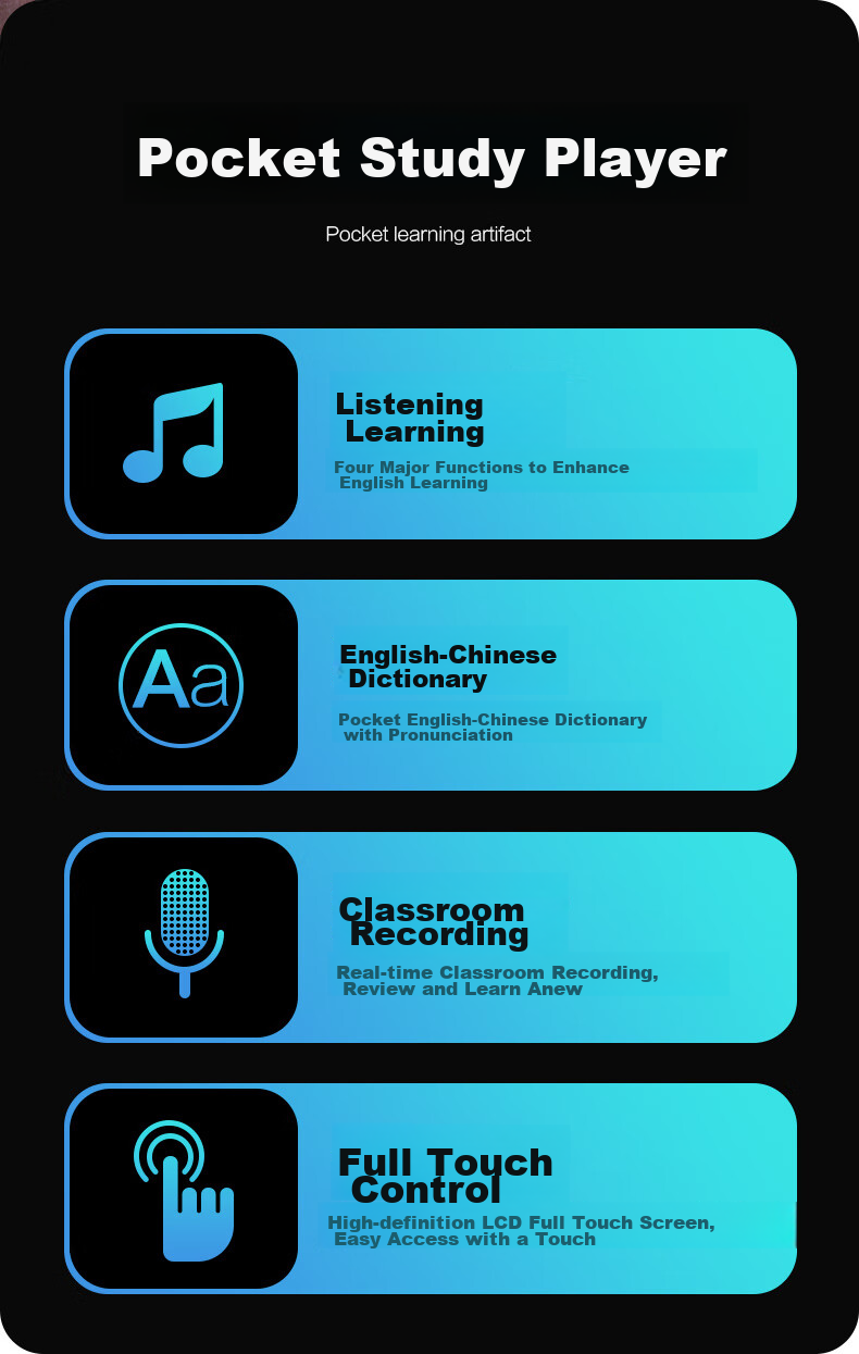 MP3-плеер BENJIE X1, 2.0-дюймовый сенсорный экран, 16 ГБ, Bluetooth, портативный плеер для студентов, версия P3 с синхронизированным MP4 материалом