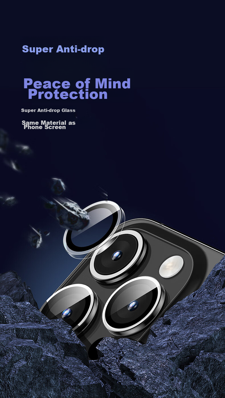 Защитное стекло ESR для камеры iPhone 15 Pro/15 Pro Max, прозрачное