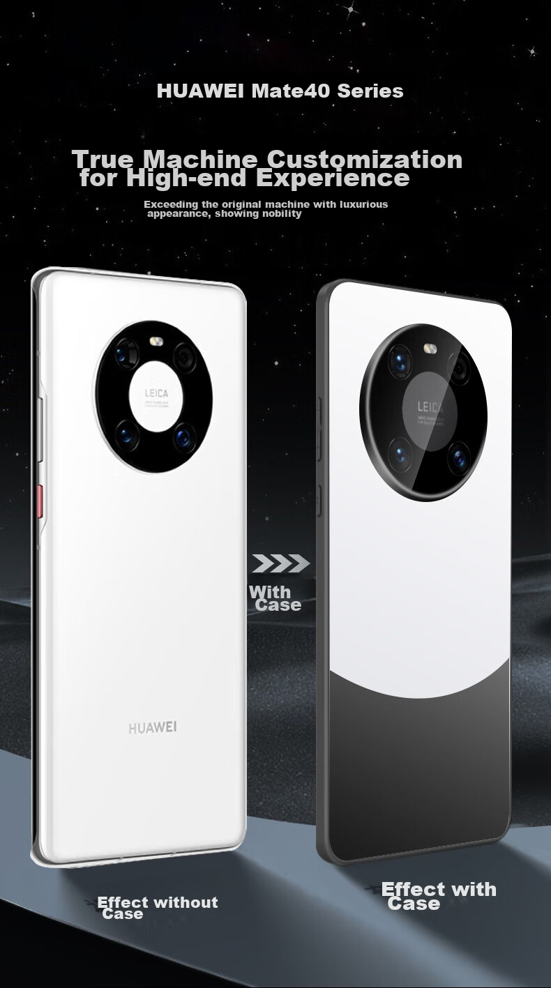 Чехол KEKLLE для Huawei Mate 40 Pro, противоударный, с защитой камеры, черный