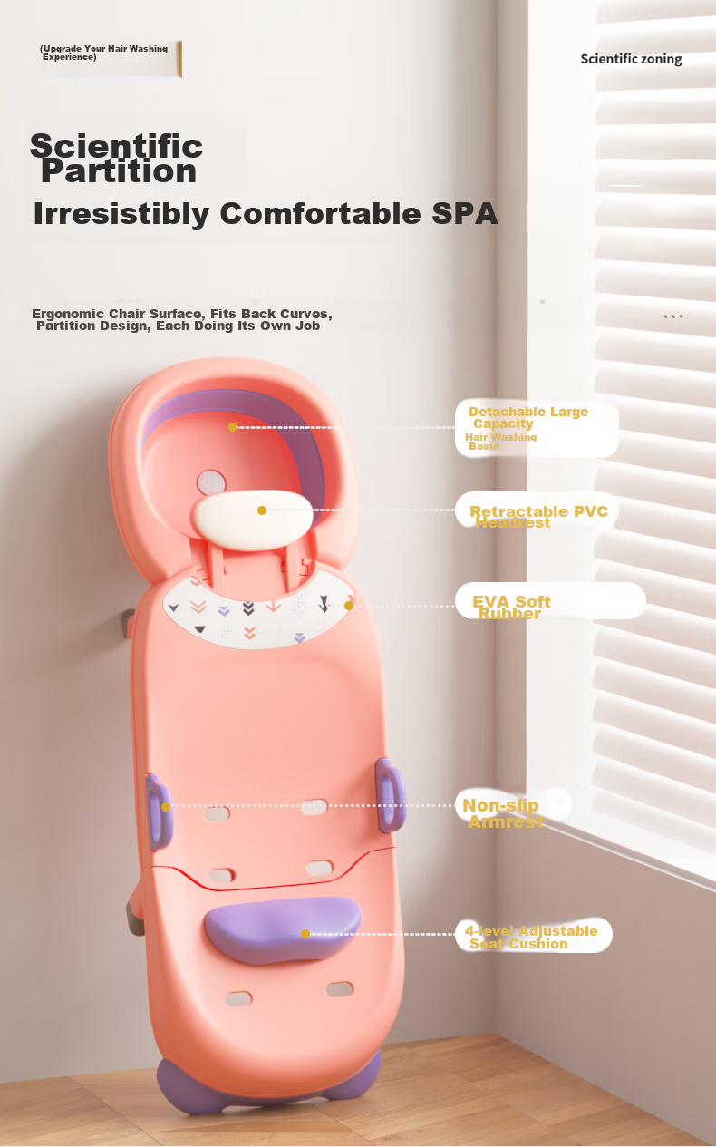 Детское кресло-шезлонг для мытья головы babyhood, складное, с функцией лежания, для домашнего использования, с ПВХ подушкой, свежий зеленый