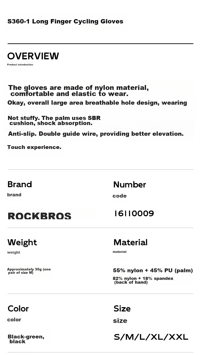 Велосипедные перчатки ROCKBROS, полнопалые, для шоссейных и горных велосипедов, совместимые с сенсорным экраном, для мужчин и женщин, весна/лето, черные, размер M