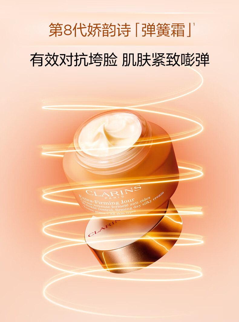 娇韵诗焕颜2件套(日霜50ml+晚霜50ml)抗皱保湿面霜滋润护肤品女神节礼物