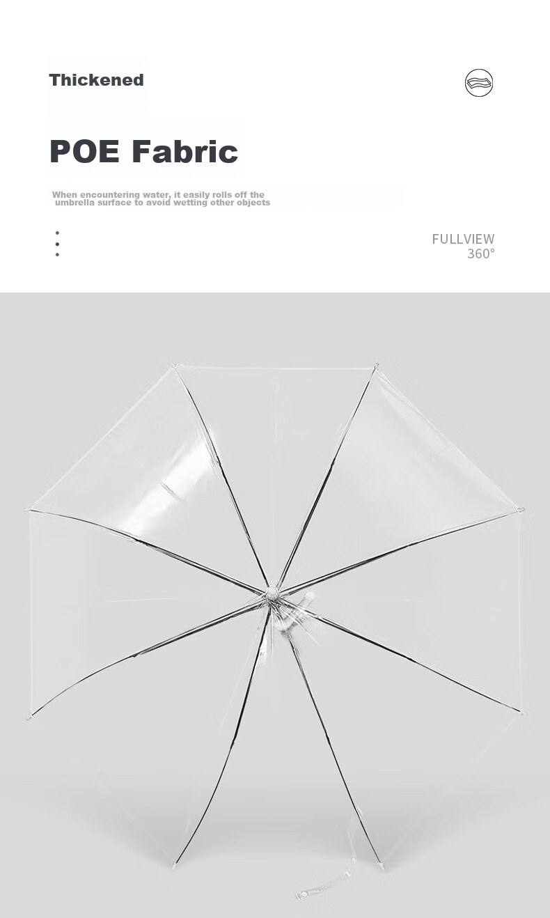 Tianwei Umbrella, автоматический большой зонт-трость с длинной ручкой, прозрачный, для солнца и дождя, простой, однотонный, портативный, для взрослых, возможность кастомизации
