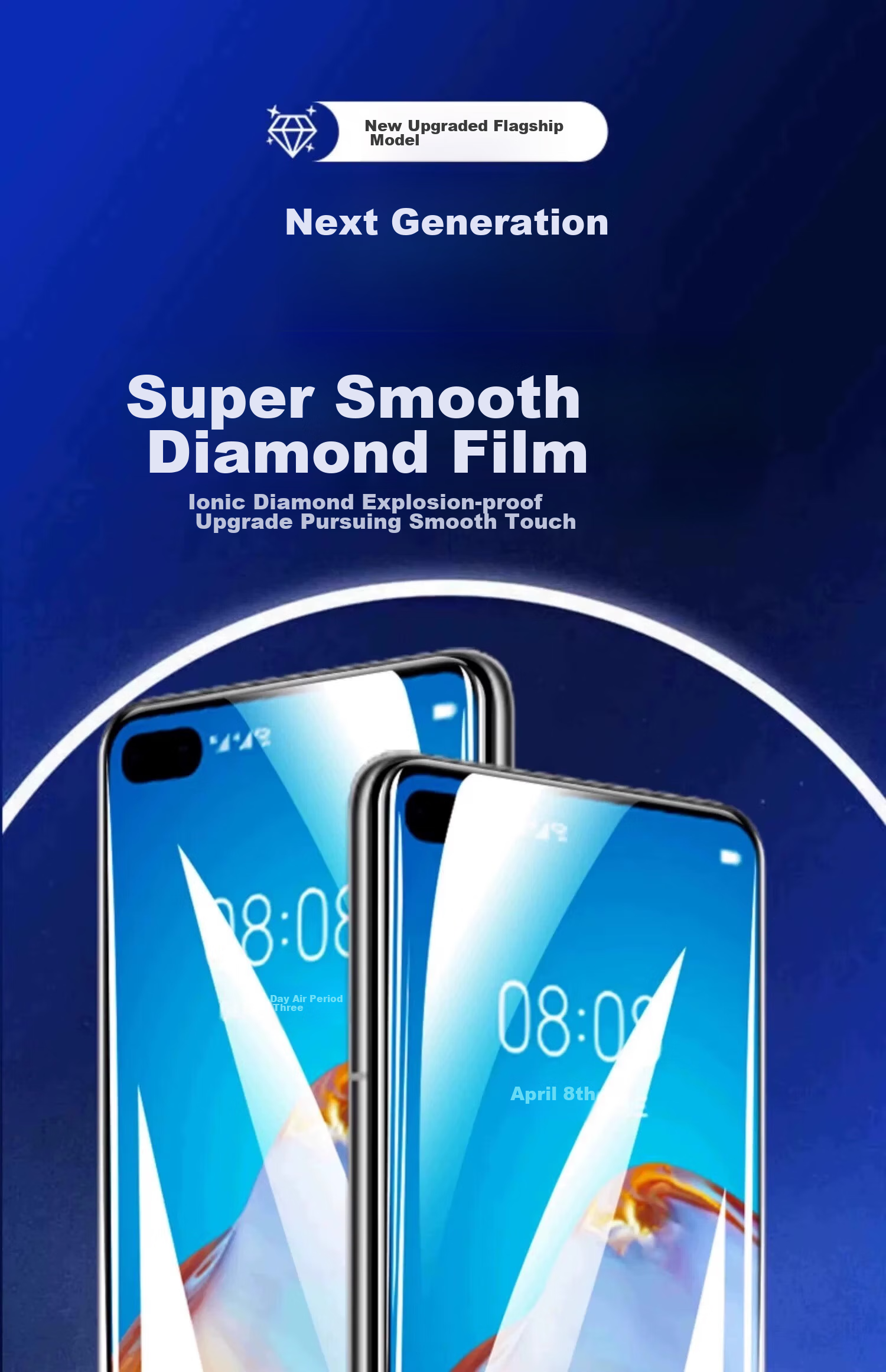 Защитная пленка DIVI [28° True Privacy] для Huawei P60, антибликовая, гидрогелевая, полноэкранная, противоударная, устойчивая к царапинам