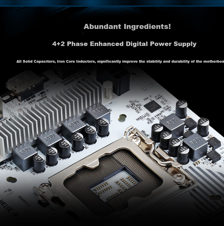 Материнская плата ONDA H610E-W (Intel H610/LGA 1700), поддержка G6900/12100/13100, для развлечений и офиса