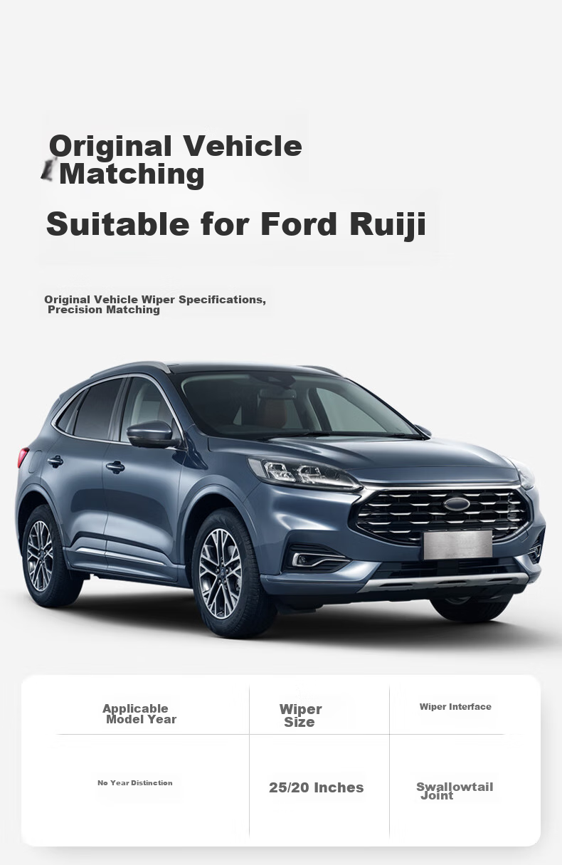 Комплект дворников Goodyear для Ford Edge, 25/20 дюймов, резиновые полосы, автомобильные аксессуары, специальные детали, модель 2020 года, 1 пара