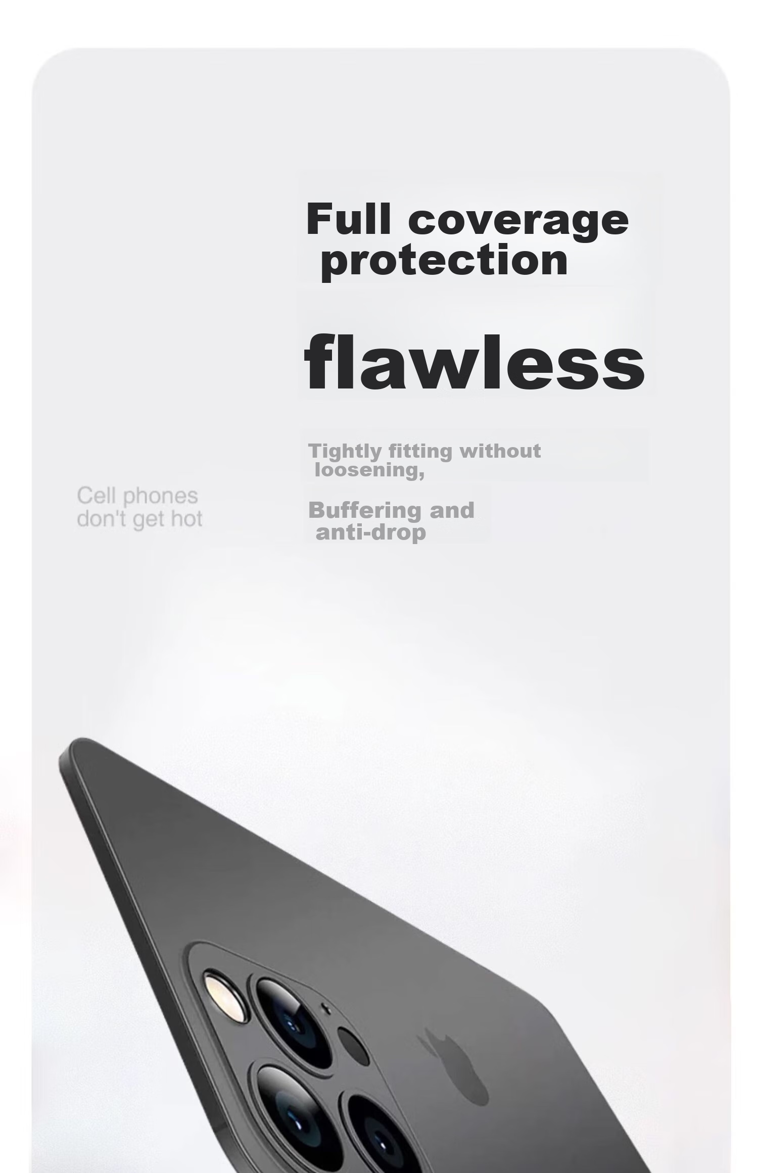 Чехол-накладка DIVI для Apple iPhone 13, ультратонкий, матовый, полупрозрачный, синий