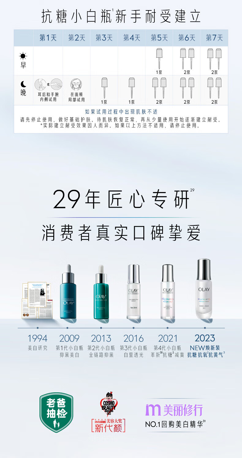 玉兰油（OLAY）超抗小白瓶6ml美白精华护肤品烟酰胺女神节礼物【会员专属】