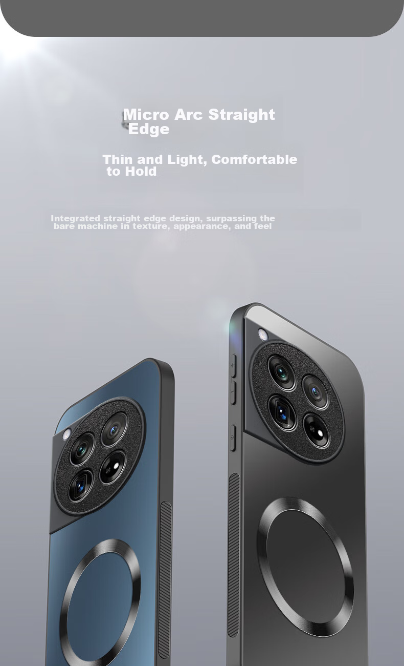 Чехол XINGWU AG Magnetic для OnePlus 12, защитный матовый чехол с полной защитой, ультратонкий, противоударный, анти-отпечатки, простой дизайн для мужчин и женщин - Темно-синий