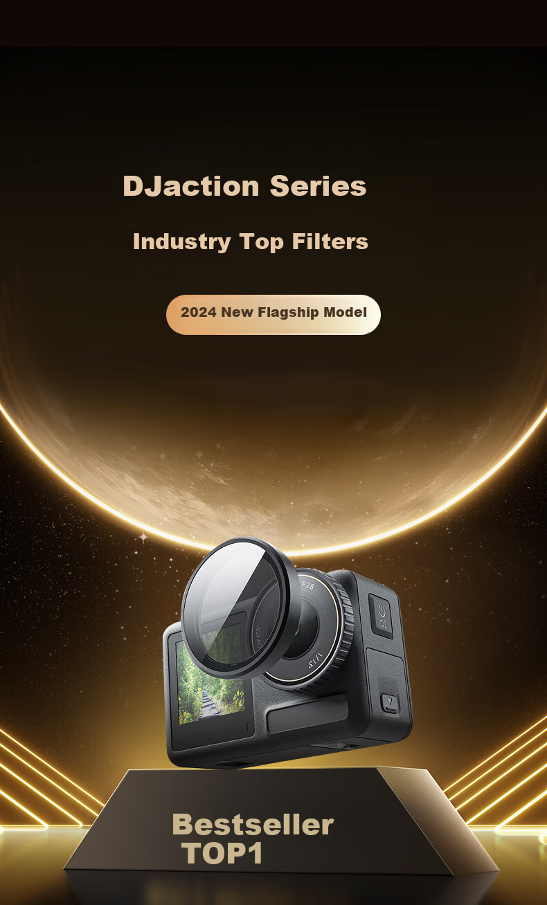 Комплект фильтров YOUFES для экшн-камер DJI Action 5 Pro/4/3, УФ-защита, нейтральная плотность, поляризационный, градиентный, аксессуары для камер DJI Action, набор защитных крышек для объектива