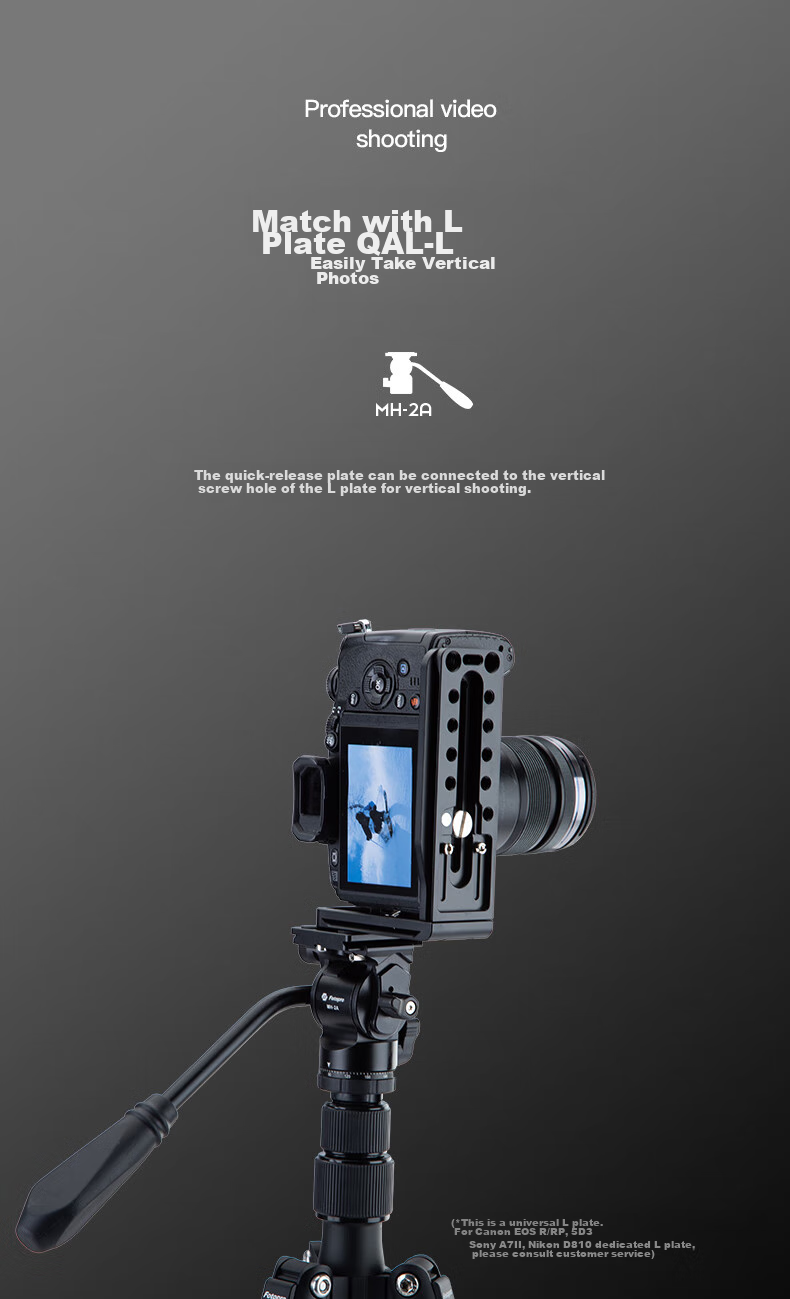 Штатив Fotopro MH-2A, мини-гидравлический, портативный, металлический, для видеосъемки, оранжевый