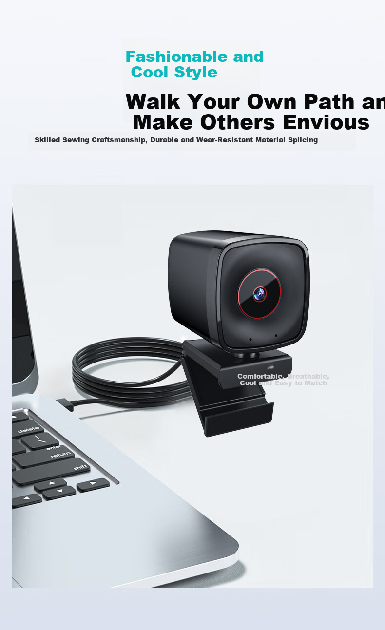 Веб-камера Huiboshi T20 4K HD, 48 МП, автофокус, широкоугольная, USB, с микрофоном, для стриминга, видеозвонков, онлайн-обучения