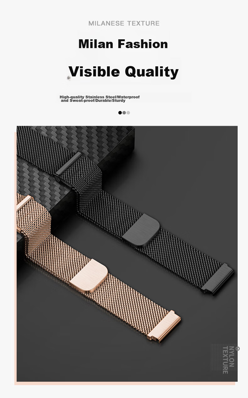 Ремешок Weiqiantu Milanese Magnetic Strap для Huawei GT6/GT5/5pro/GT4/WATCH5, женский, черный, 41мм | 18MM