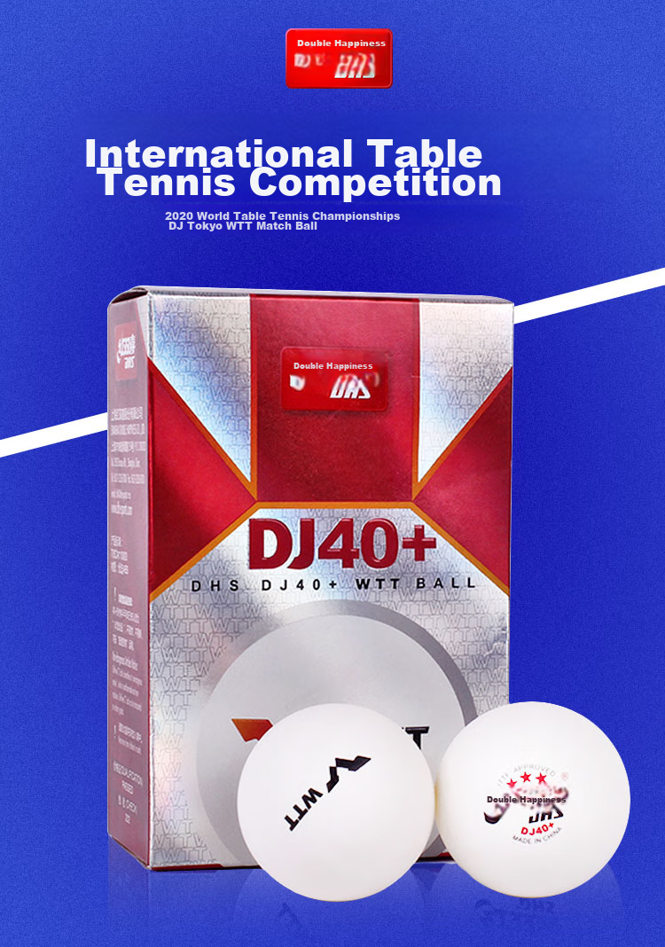 Мячи для настольного тенниса DHS Competition-Selected DJ Sanxing, WTT Tournament (6 шт.)