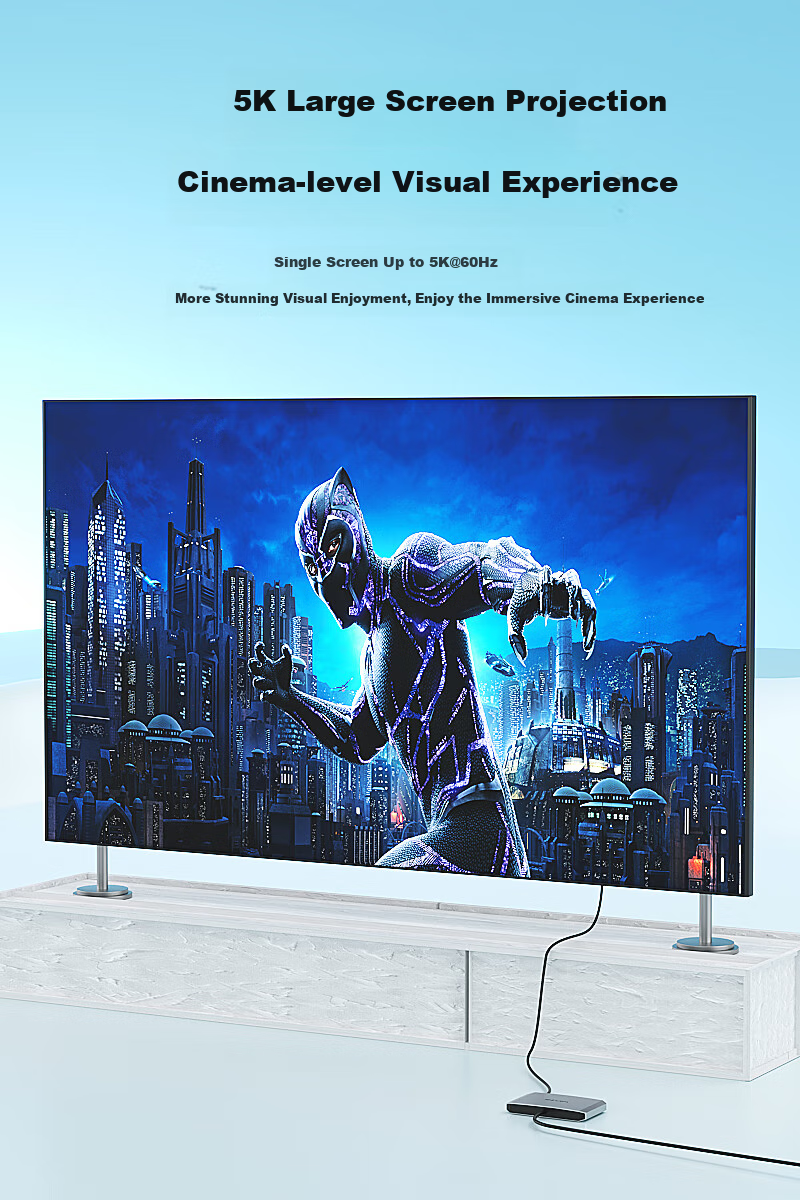 Wavlink WL-UG69DH2 Silver Expansion Dock, Type-C to DP Dual HDMI, Supports 5K60Hz, DisplayLink Protocol Converter Adapter, Suitable for Macbook Screen Extension