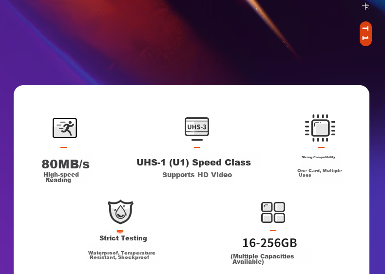 Карта памяти Aigo 32GB TF (MicroSD) U1 A1 V30 для камер видеонаблюдения и видеорегистраторов, скорость чтения 100 МБ/с