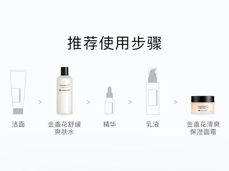 HomeFacialPro金盏花清爽保湿面霜50g hfp补水舒缓护肤品高保湿嫩肤