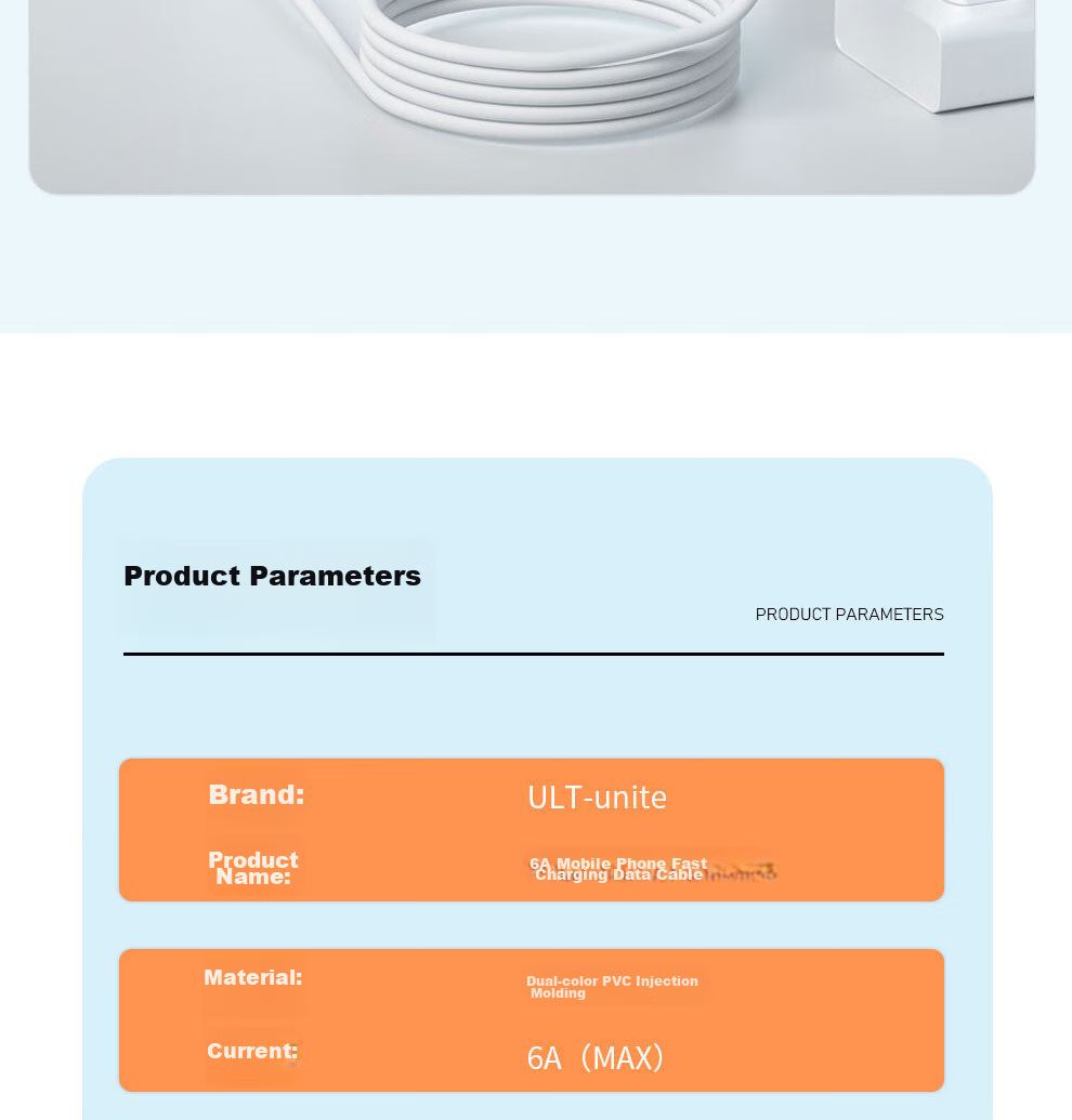 Кабель ULT-unite USB - Type-C, 66W Super Fast Charging, 6A/5A, 6 метров