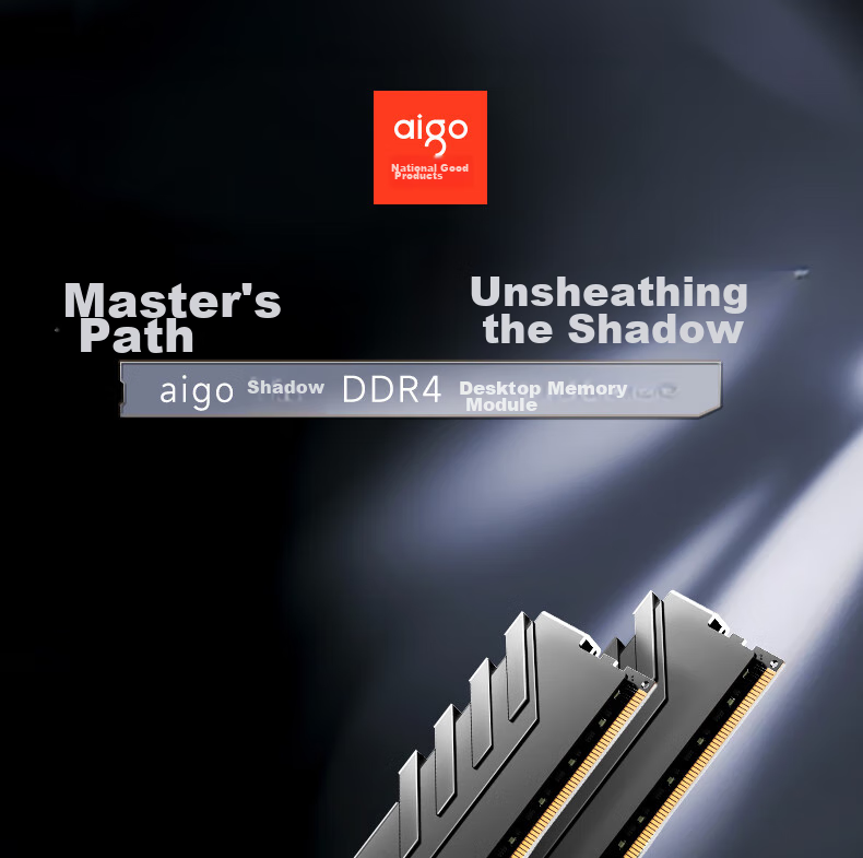 Оперативная память Aigo DDR4, 8 ГБ, 3200 МГц, CL16, одноканальная, с радиатором, для настольных ПК, черный