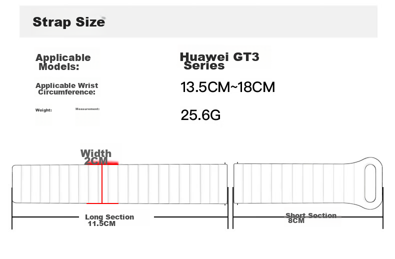 Ремешок Watchbond для Huawei GT3/GT2, силиконовый, с магнитной застежкой, 20 мм, цвет "Звездный апельсин"