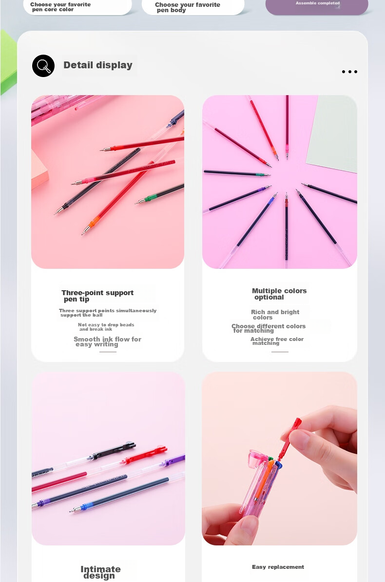 Стержень для ручки PILOT Coleto Refill, LHKRF10C5, 0.5 мм, розовый