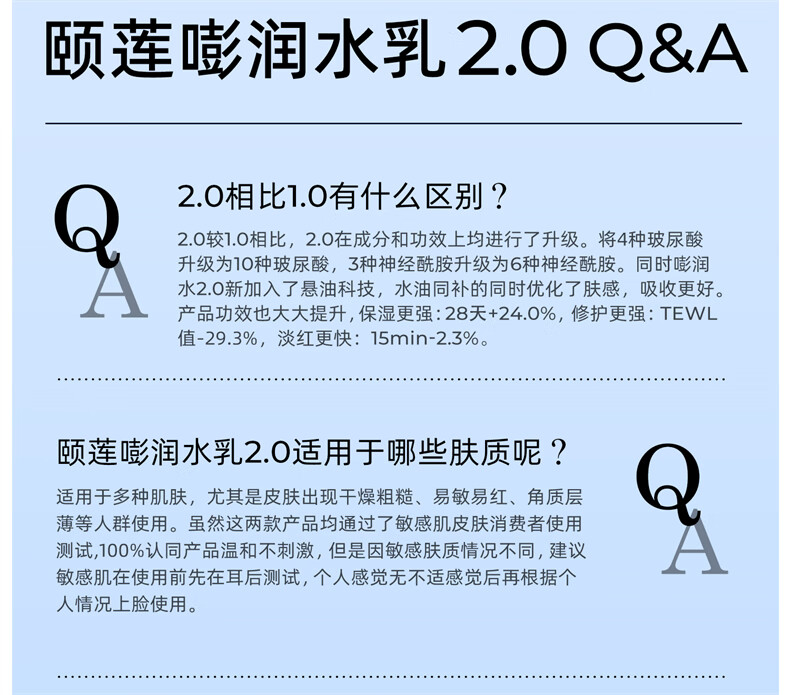颐莲（RELLET）【新升级】玻尿酸嘭润水乳套装 神经酰胺保湿熬夜修护护肤化妆品