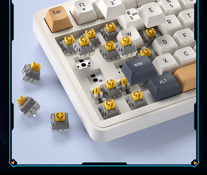 Механическая клавиатура Aigo AG98, игровая, офисная, RGB подсветка, три режима подключения, горячая замена, структура Gasket