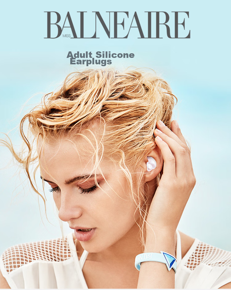 Затычки для ушей BALNEAIRE Premium Fashion, силиконовые, мягкие, удобные, безопасные, жемчужно-белые